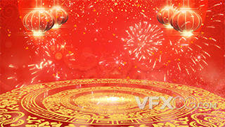 红色喜庆春节中国风背景视频素材