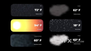 天气预报温度气候元素信息文本标题动画视频字幕Motion模板