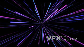 炫酷蓝紫色光线穿梭背景视频素材