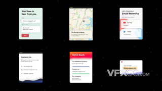 地图信息标注商业品牌社交网络标题动画视频字幕Motion模板