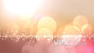 唯美温馨粒子光斑橙粉色婚礼背景视频