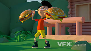 夏日健身运动减肥汉堡举重运动卡通ip形象