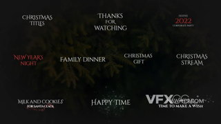 星光璀璨假日祝福问候圣诞冬季标题动画视频字幕Motion模板