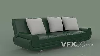 绿色复古简约沙发C4D模型