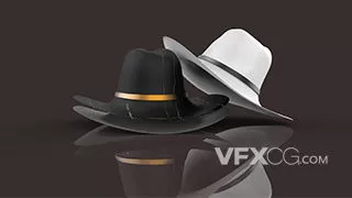 个性特色牛仔帽C4D模型