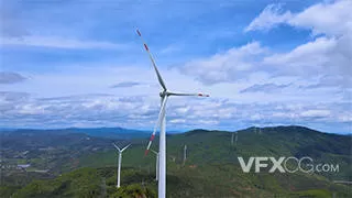中国能源风力发电基站设备实拍视频