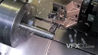 金属加工高精度数控车削机实拍视频