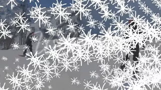 冬季炫酷风雪飞舞火花动画卡通特效Motion模板
