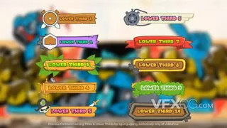 可爱卡通海岛齿轮金属创意动感标题动画视频字幕PR模板
