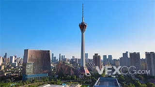 成都成华区天府熊猫塔建筑实拍视频