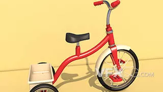 C4D三轮自行车产品模型