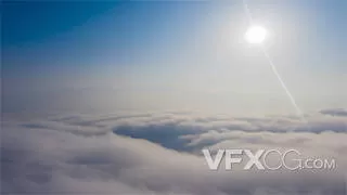 穿梭云层唯美天空云海翻滚实拍视频