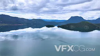 航拍四川凉山淡水湖泊水资源实拍视频
