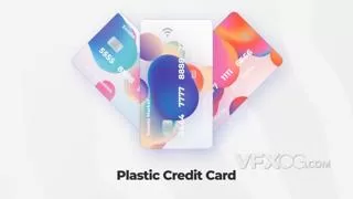 金融银行业务经济时尚现代信用卡模型宣传片AE模板