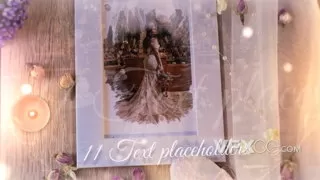 优雅明亮时尚浪漫婚礼标题文本视频相册AE模板