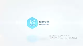 简洁光效企业LOGO展示片头片尾ae模板