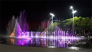 武汉城市首义广场喷泉实拍视频