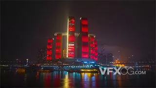 重庆地标朝天门旅游宣传夜景延时风光