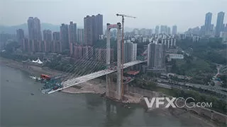 重庆10号线二期在建桥梁工地基建工业