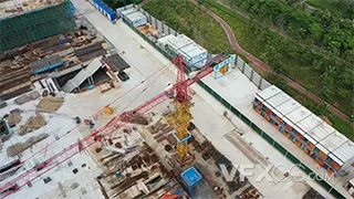 武汉城市建筑施工工地航拍俯拍实拍视频