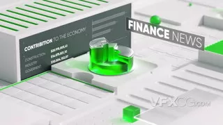 金融商业现代经济信息图表开场视频AE模板