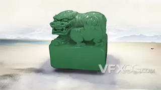 中国风卷轴印章LOGO片头AE模板动画