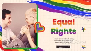 人权平等经典公益时尚创意宣传片AE模板