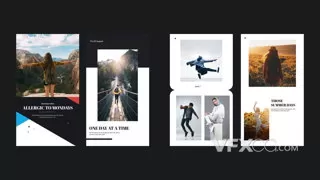 现代商务动态标题介绍时尚社交媒体短视频AE模板