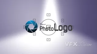数字单反相机摄影拍摄标志动画LOGO片头PR模板