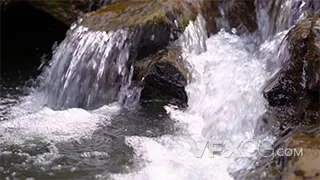 溪流河流岩石水流空镜头实拍视频