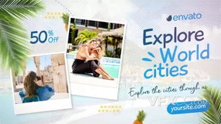 假期旅行商业生活社交潮流视频相册PR模板