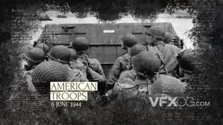 复古怀旧影视抗战历史回忆战争记录片AE模板