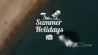 夏季沙滩潮流节日活动聚会标题动画视频字幕AE模板