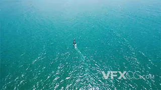 航拍海上帆船冲浪海上极限运动实拍视频