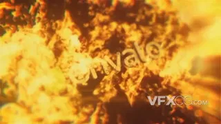 火焰爆炸史诗影视燃烧效果标志动画LOGO片头AE模板