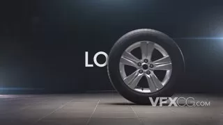 汽车轮胎配件时尚动态标志动画LOGO片头AE模板