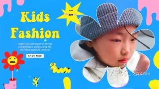 可爱卡通生日聚会流行时尚设计儿童教育宣传片AE模板