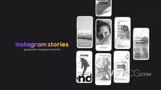 商务黑白炫酷产品介绍时尚活动社交媒体短视频AE模板