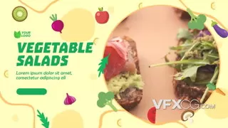 新鲜食材蔬菜商业产品包装现代宣传片AE模板