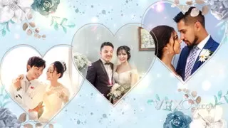 浪漫婚礼周年纪念优雅明亮家庭生活视频相册AE模板