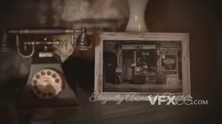 浪漫复古影视神秘大气影视图片相框展示视频相册达芬奇模板