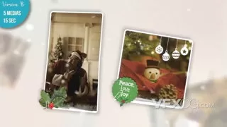 温馨圣诞节假日家庭生活纪念冬季派对视频相册AE模板