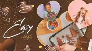 情人节巧克力甜蜜美好时尚幸福视频相册PR模板