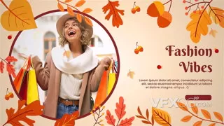 秋季时尚品牌活动优雅现代文本介绍商业宣传片AE模板