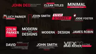 现代简约时尚公司品牌活动文本标题动画视频字幕AE模板