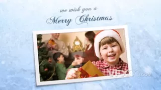 圣诞节雪花冰晶时尚商业电子活动开场视频AE模板