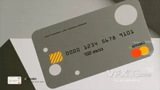 银行信用卡金融业务经济卡片模型宣传片AE模板