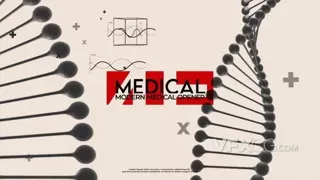 DNA模型动画现代医疗科学文本介绍开场视频PR模板