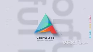 商业艺术时尚几何现代优雅标志动画LOGO片头PR模板
