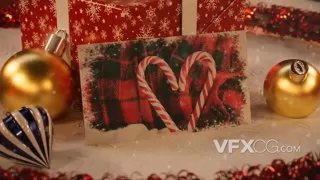温馨浪漫时尚圣诞电子商业节日开场视频AE模板